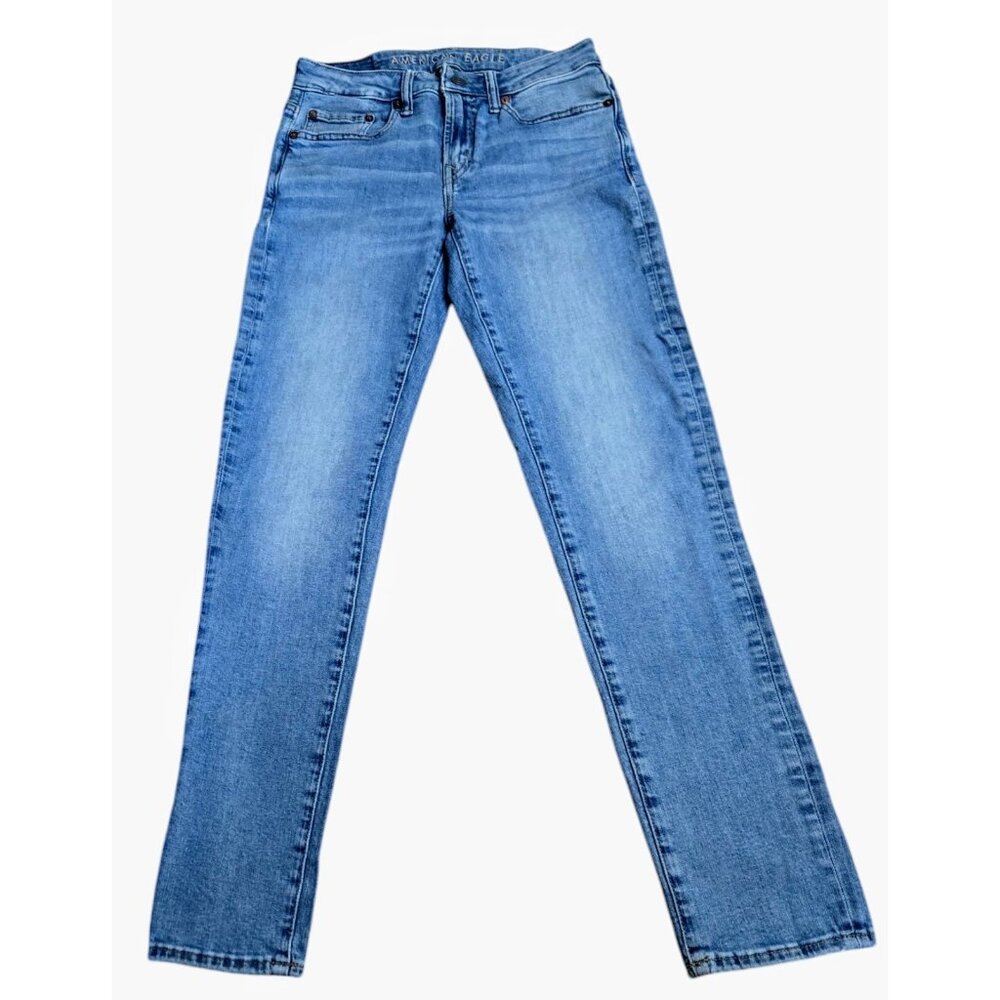 American Eagle Outfitters Airflex Jeans Mens 28x32 Blue Faded  Skinny Faded